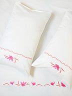 Arali Bloom Luxe Embroidered Bedlinen Set in 500TC