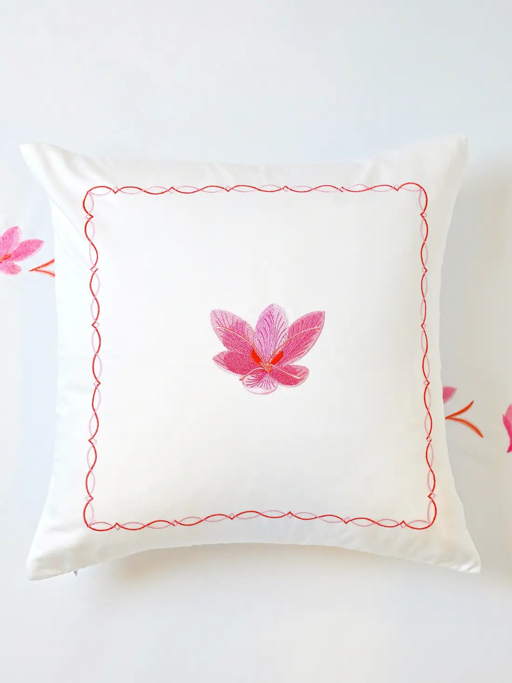 Arali Bloom Luxe Embroidered Cushion Cover