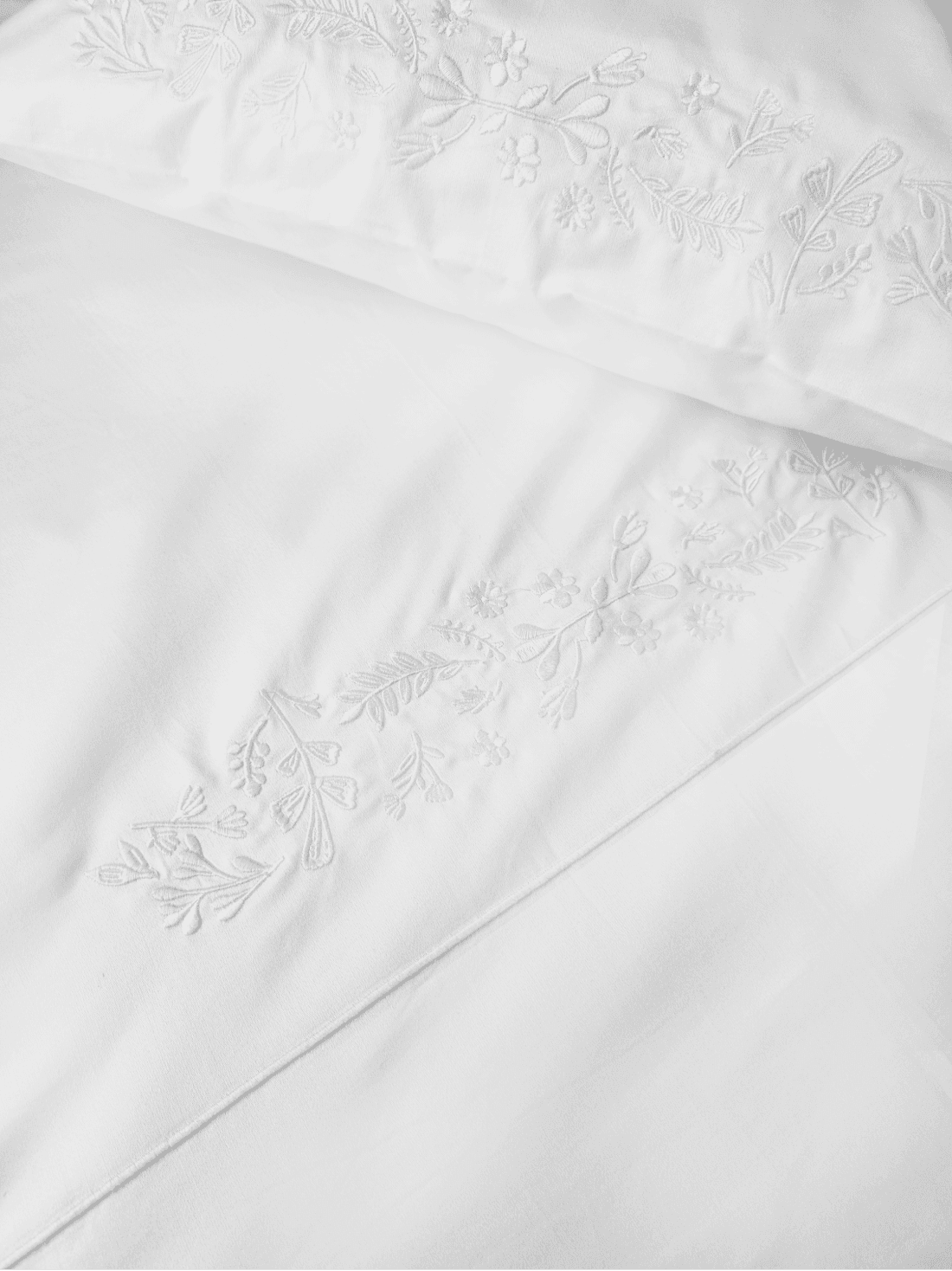 Jasmine Floral Embroidered Bedlinen in 500TC – alternate view