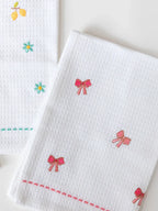 Blossom Bows Embroidered Cotton Waffle Hand Towel - Set of 3 – alternate view