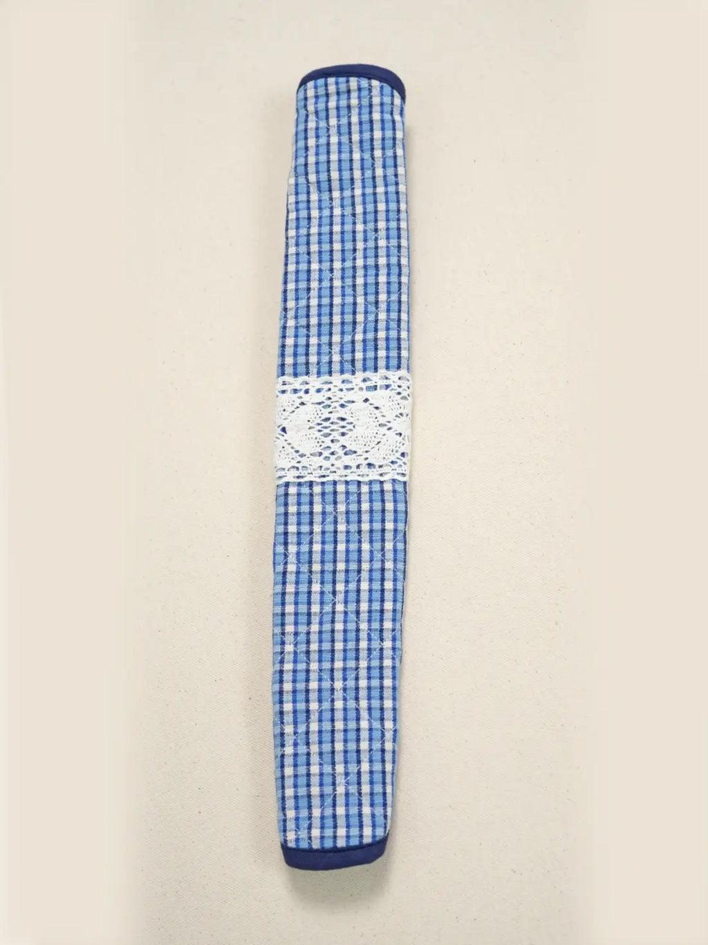 Blueberry Checks Fridge Handle Cover – alternate view