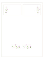 Layout illustration of a white bed sheet and two pillowcases with pink bougainvillea embroidery