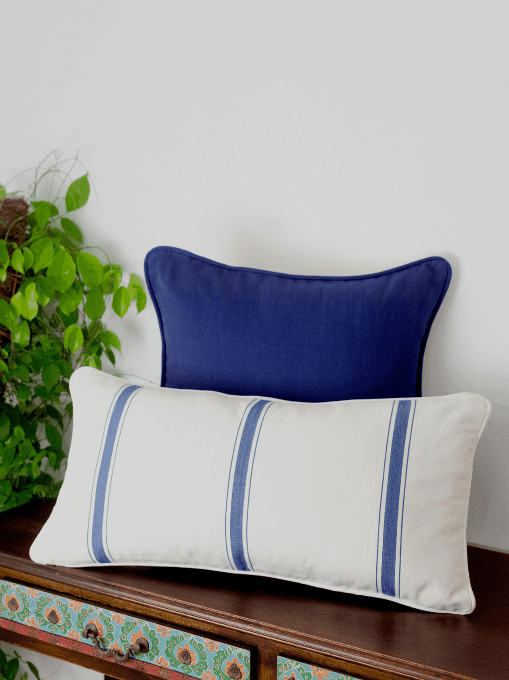 Reversible French Stripe Cushion Cover Set of 2