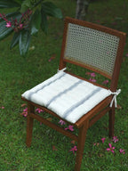 Charcoal Stripe Grey Cotton Seat Pad