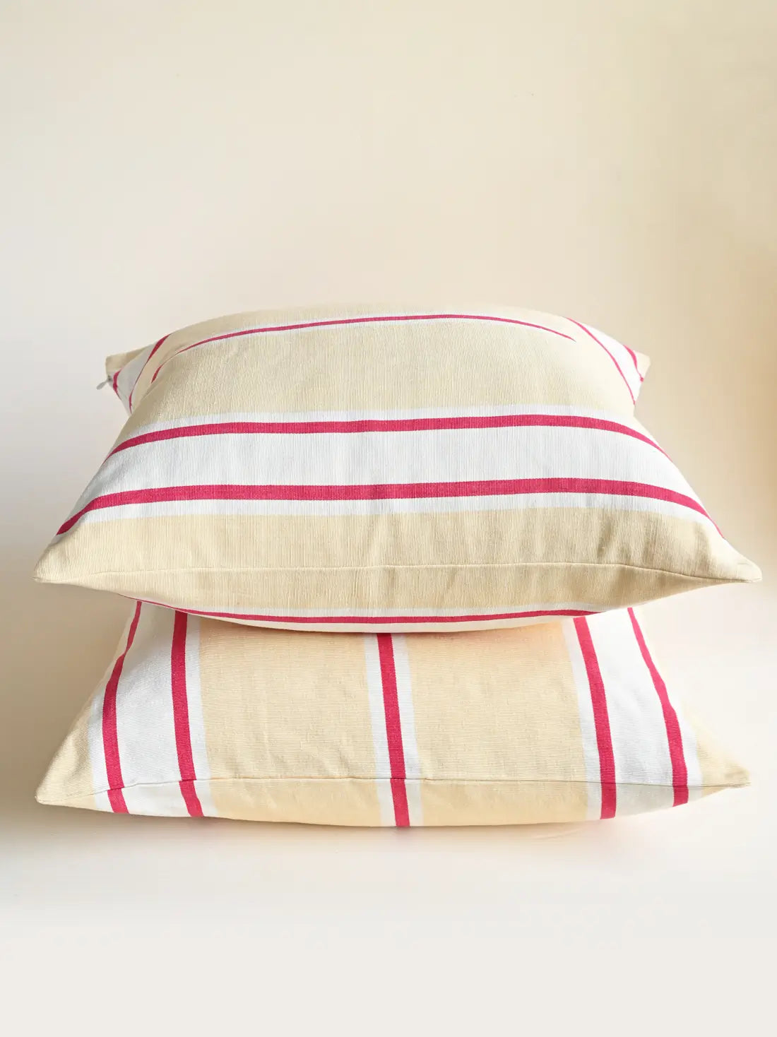 Creamy Cloud Stripe Cushion Cover – alternate view