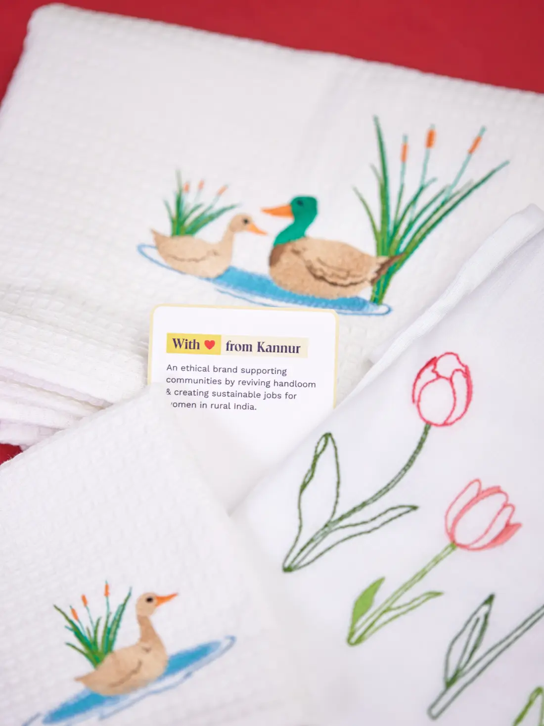 Duckling Dream Waffle Towel Set of 3 - Bath, Hand & Face – alternate view