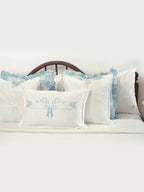Floral Grace White Embroidered Luxury Bedlinen Set in 500TC – alternate view