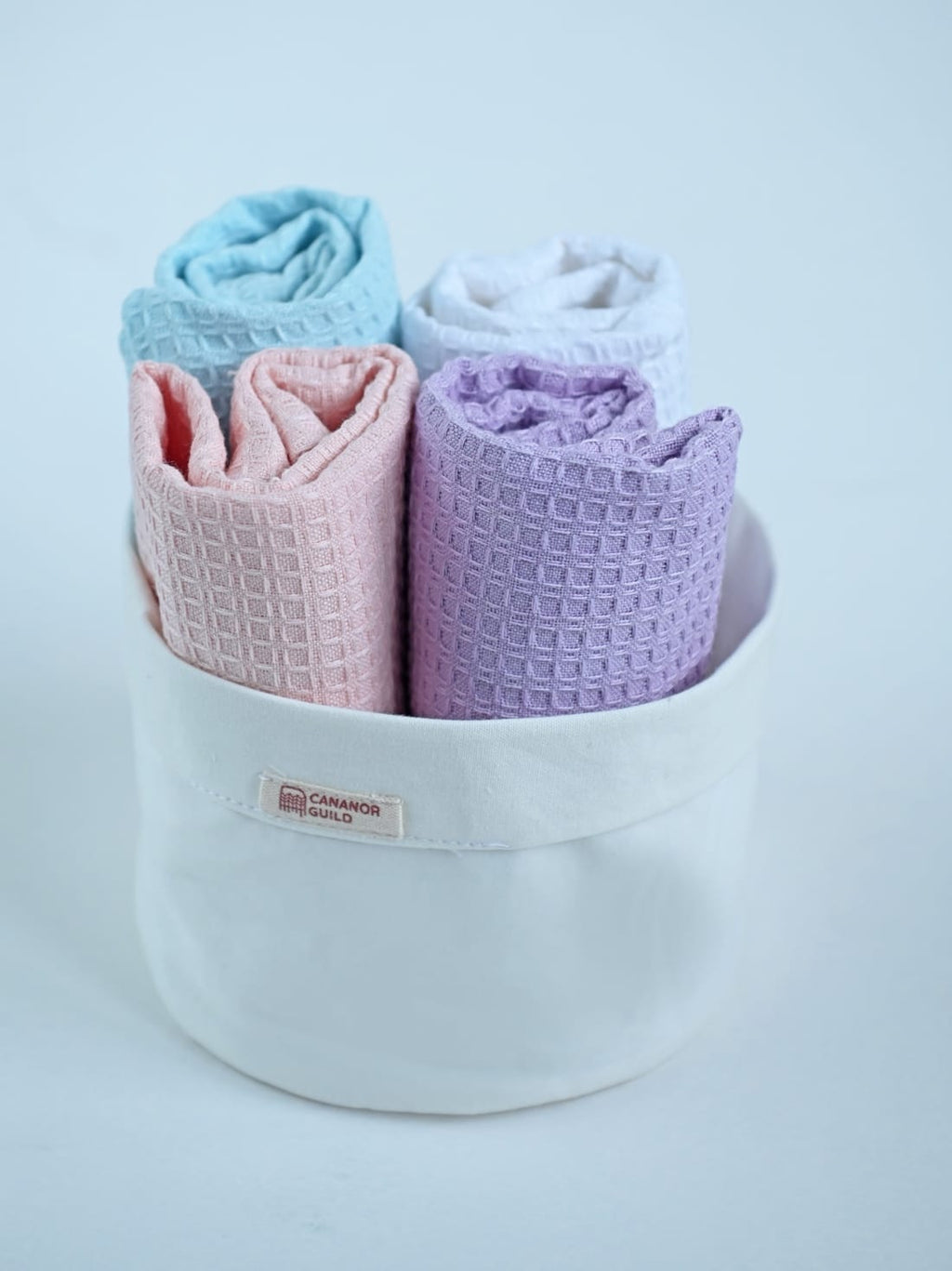 Floral Hues Waffle Hand Towels - Set of 4