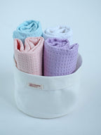 Floral Hues Waffle Hand Towels - Set of 4