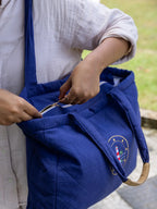 Harbour Whispers Navy Blue Tote Bag – alternate view