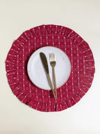 Hearthside Burgundy Ruffles Table Mat