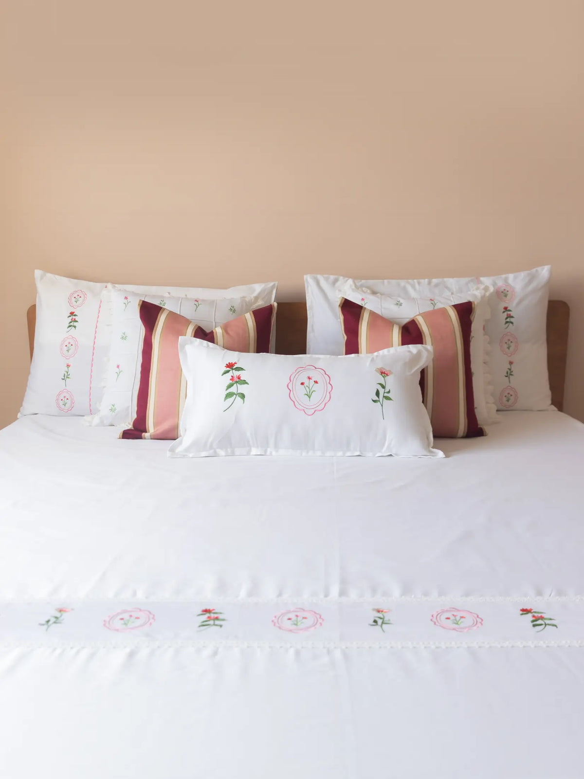 Keepsake Garden Embroidered Cushion Cover – alternate view