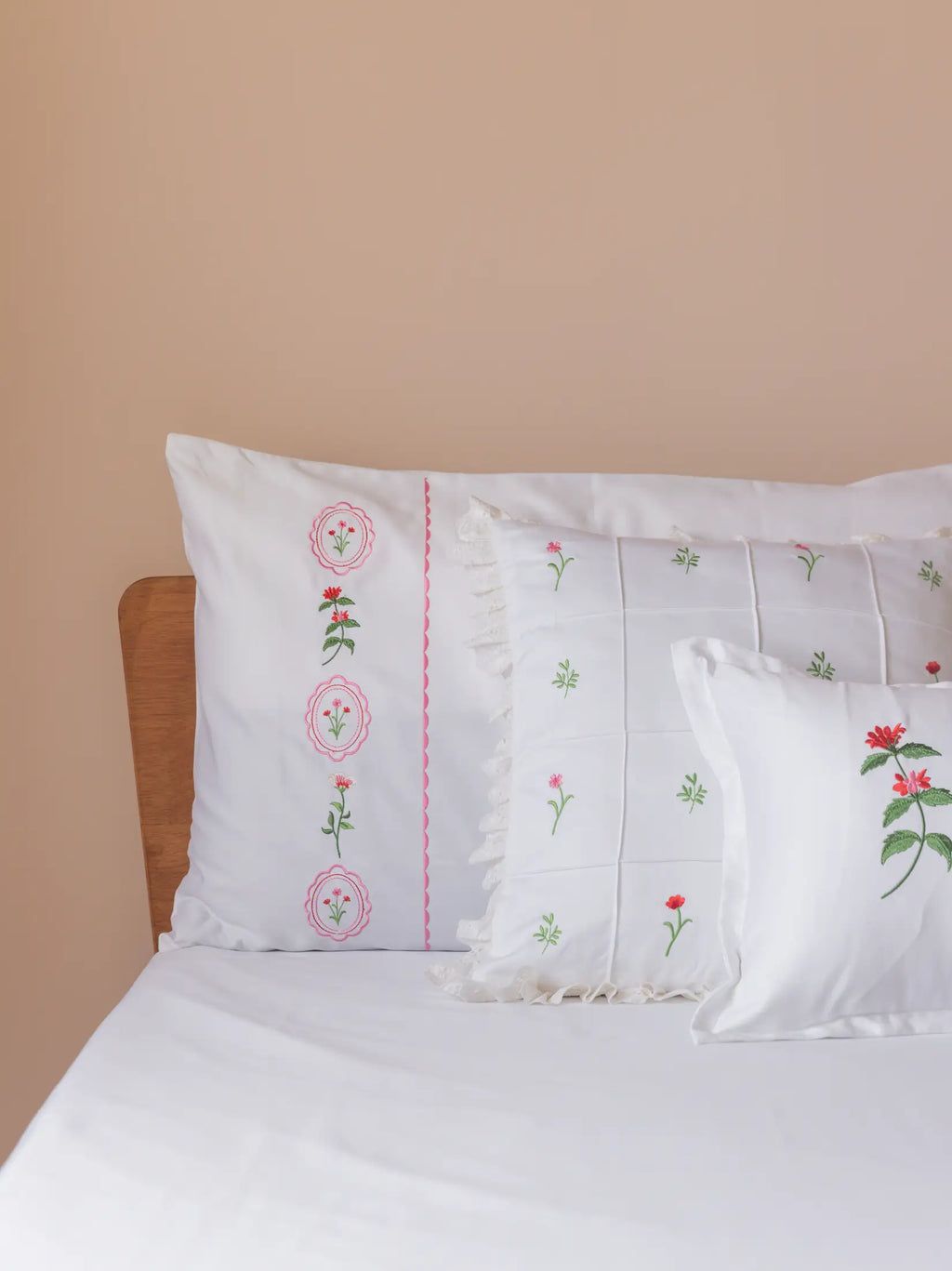 Keepsake Garden Pintuck Embroidered Cushion Cover – alternate view