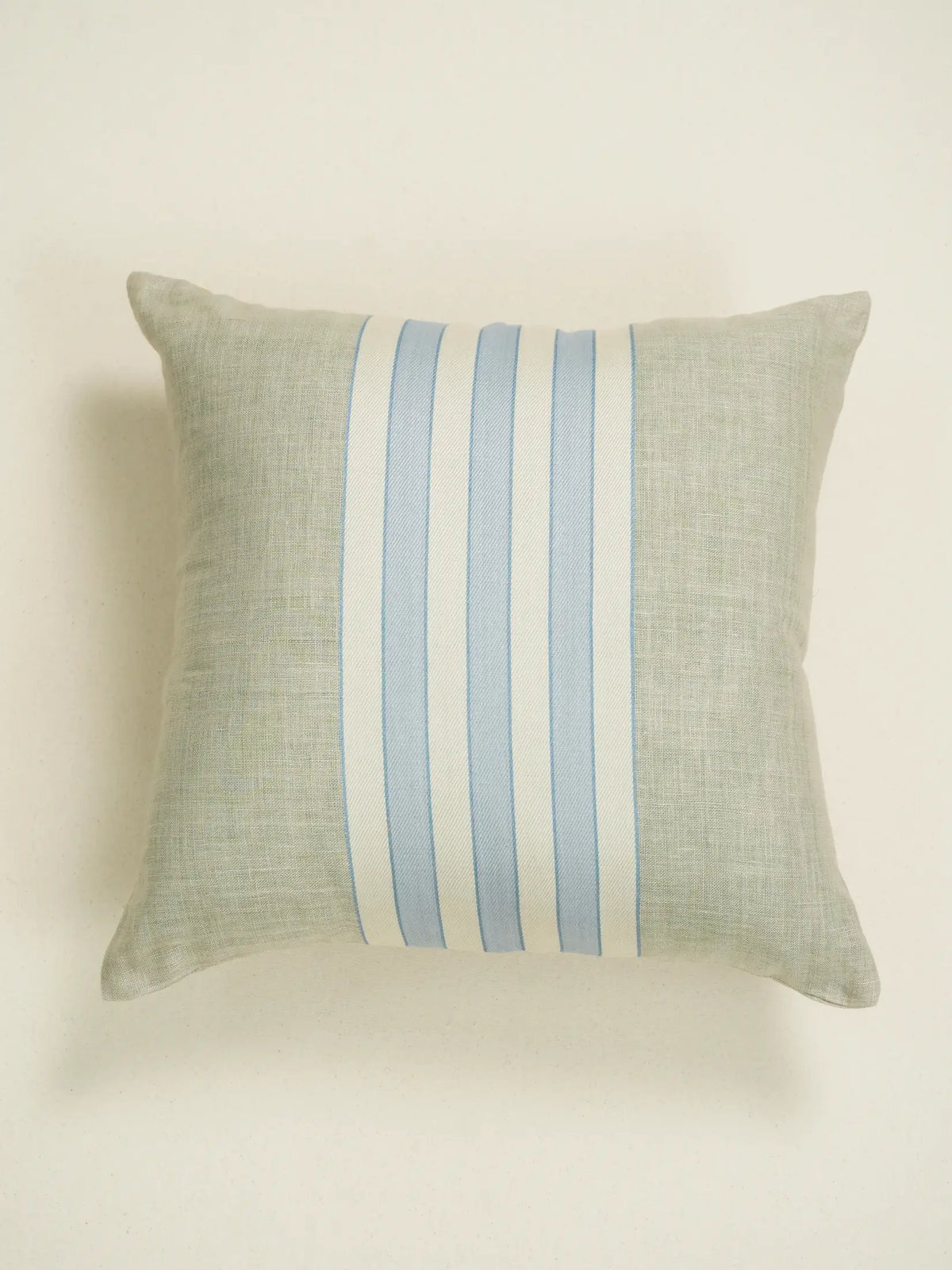 Bondi Blue Breeze Stripe Linen Cushion Cover