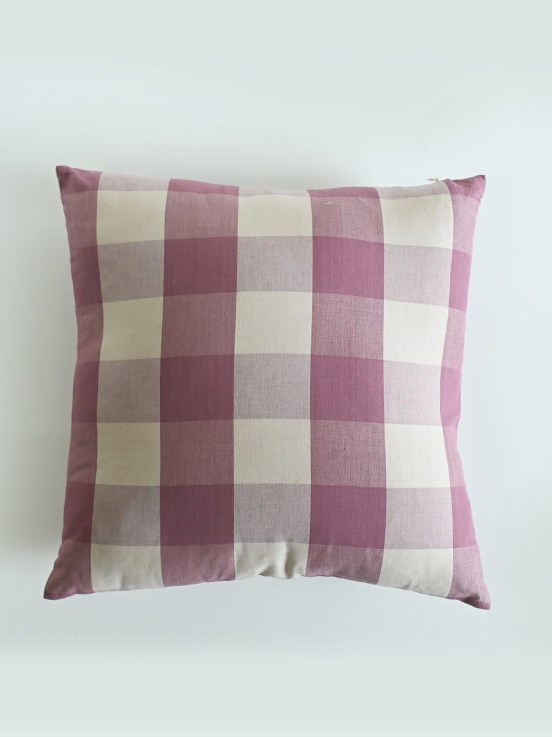 Lilac Checks Cushion Cover