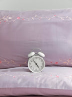 Mauve Gardenia Embroidered Duvet Cover Set in 400TC -240 x 220 cm – alternate view