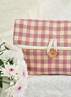 Pastel Periwinkle Violet Handwoven Toiletry Bag – alternate view