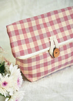 Pastel Periwinkle Violet Handwoven Toiletry Bag – alternate view