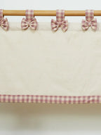Pastel Purple and Beige Handwoven Cotton Curtain – alternate view