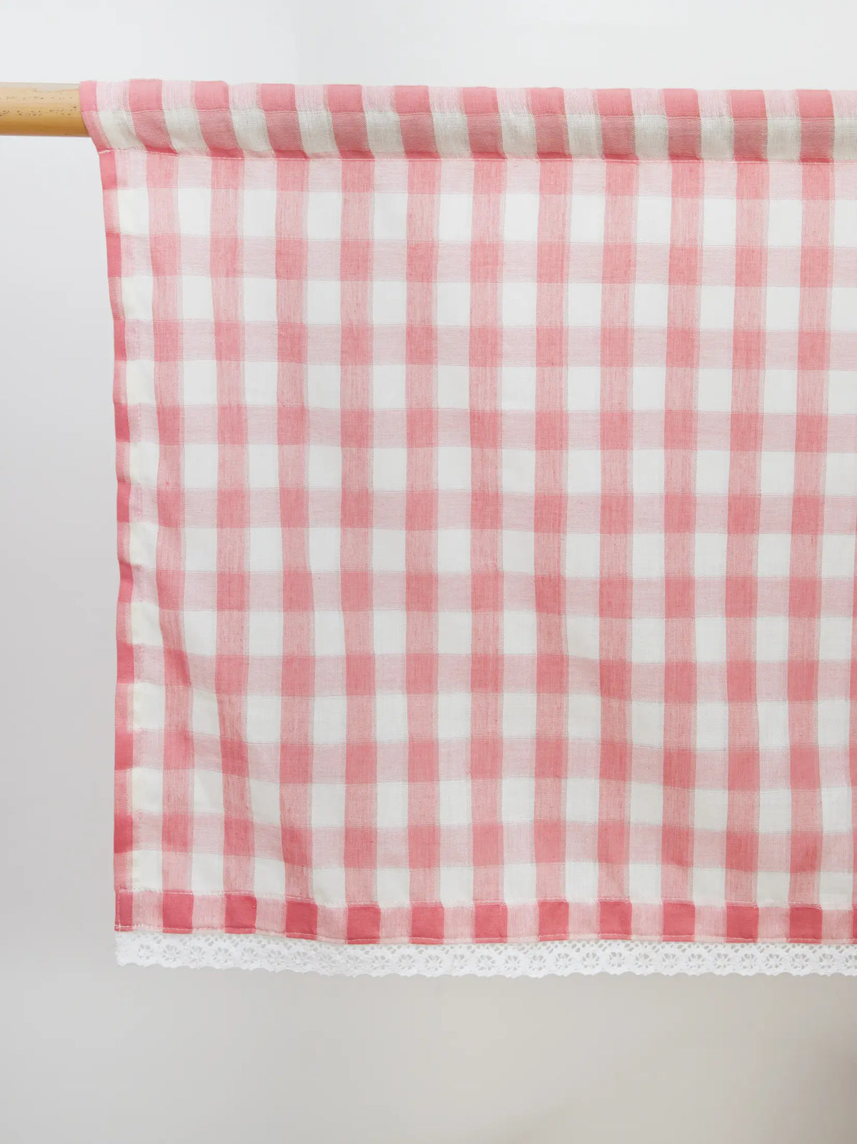 Pink Melon Handwoven Sheer Cotton Curtain