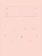 Pink Bedsheet set with floral and bows embroidery mock up