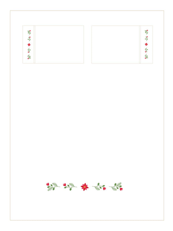 Poinsettia Red Embroidered Luxury Bedlinen in 500TC – alternate view
