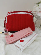 Hearts Bundle - Handwoven Toiletry Bag & Towels Gifting Set – alternate view