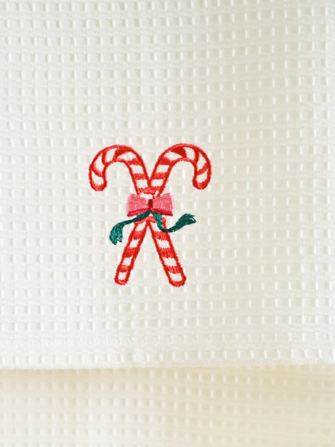 Santa's Merry Cotton Waffle Towel Set with Gift Bag -  Bath & Hand towel Set – alternate view