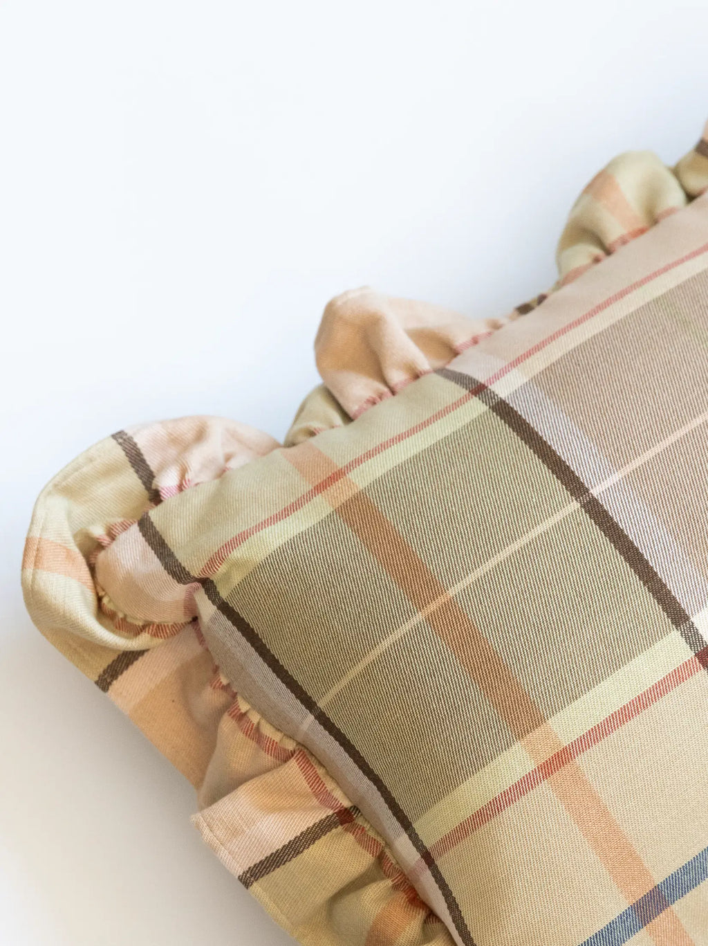 Summer Orchard Handwoven Checks Cushion Cover – alternate view