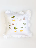 Summer Orchard Embroidered Cushion Cover