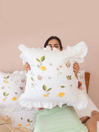 Summer Orchard Embroidered Cushion Cover – alternate view