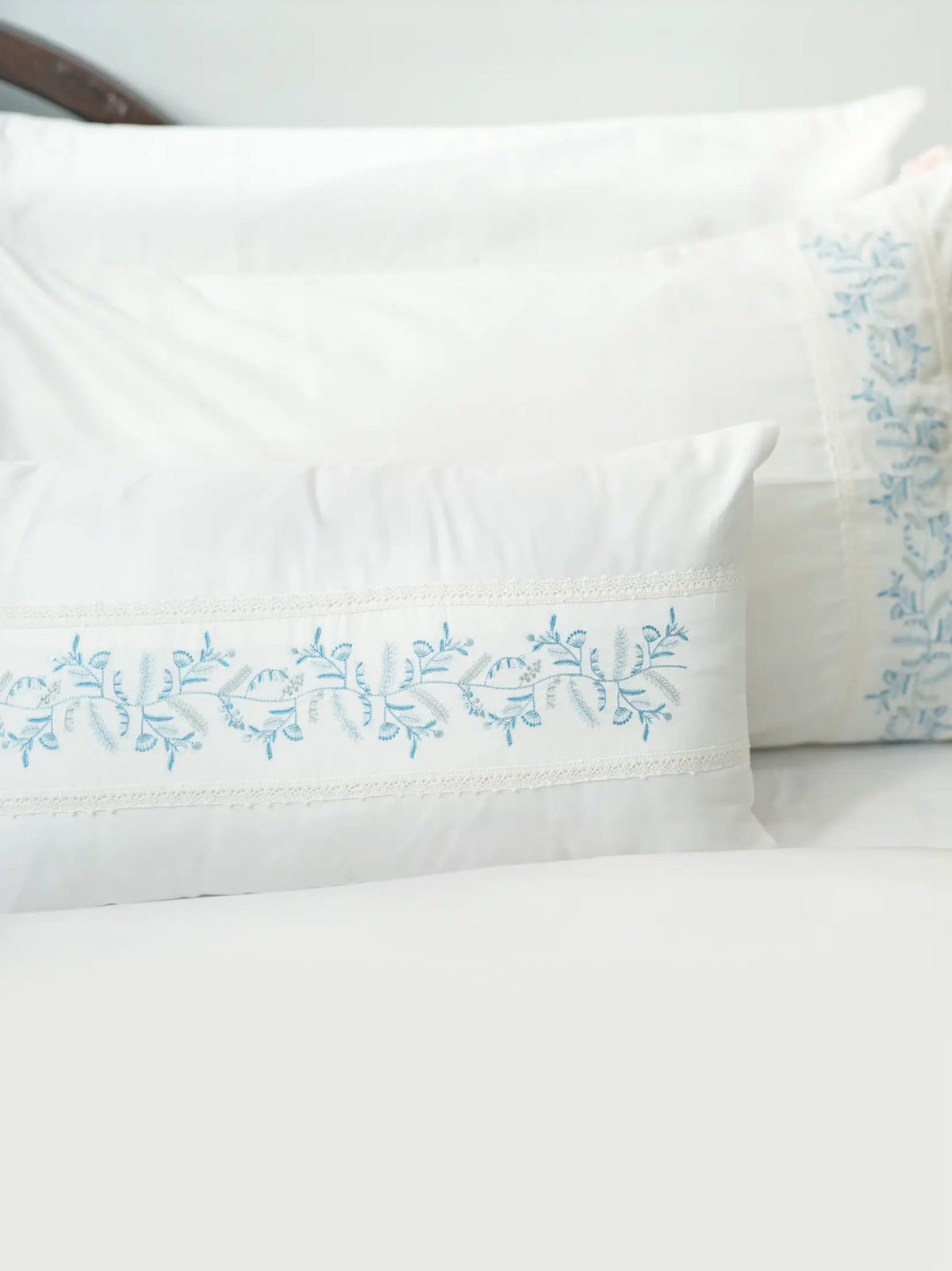 Whispering Blue Vines Cushion Cover – alternate view