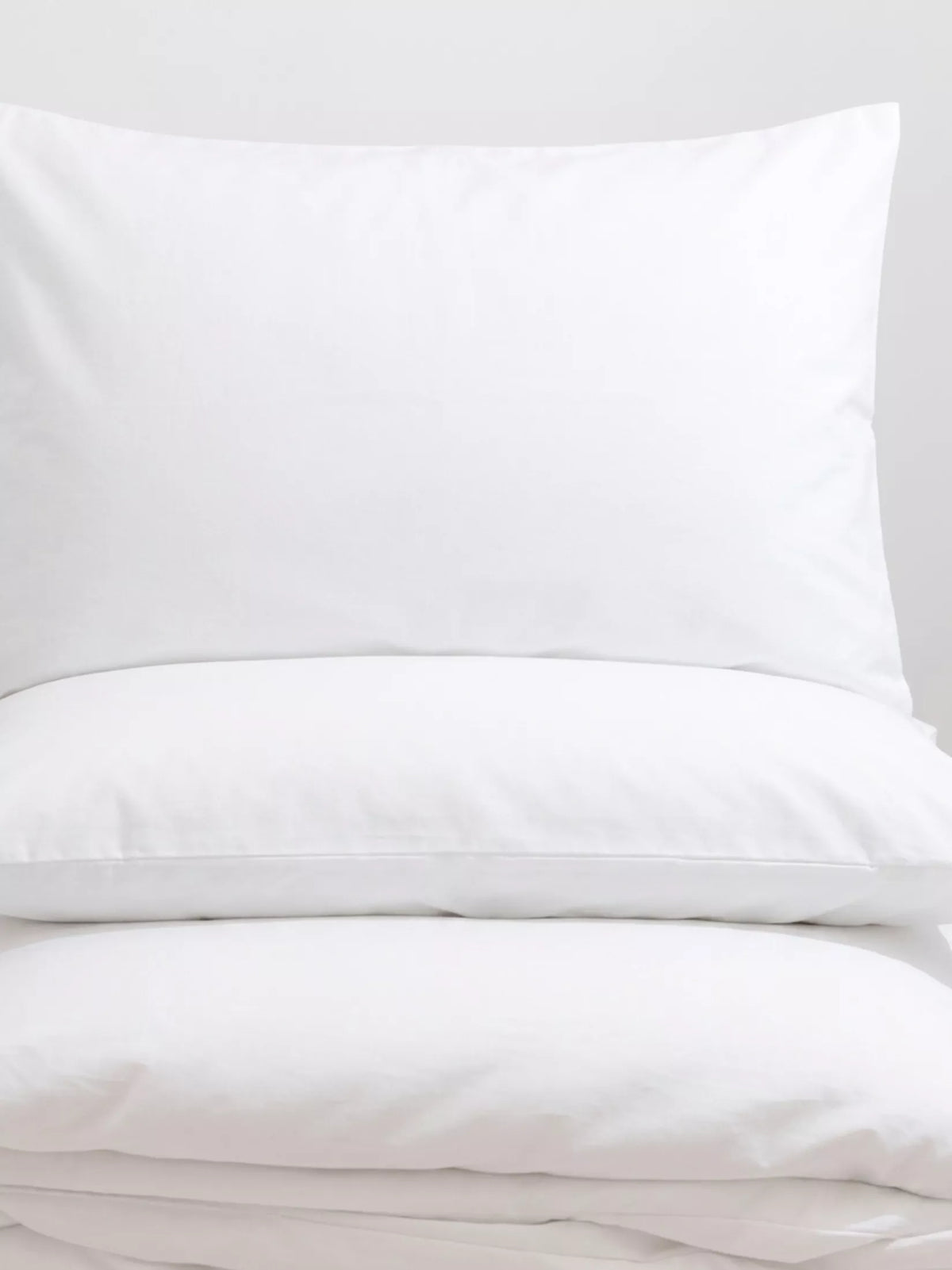 Pearl White Duvet Cover Set in 500TC -240 x 220 cm