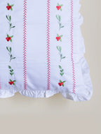 Winter Floral Vine Embroidered Cushion Cover – alternate view