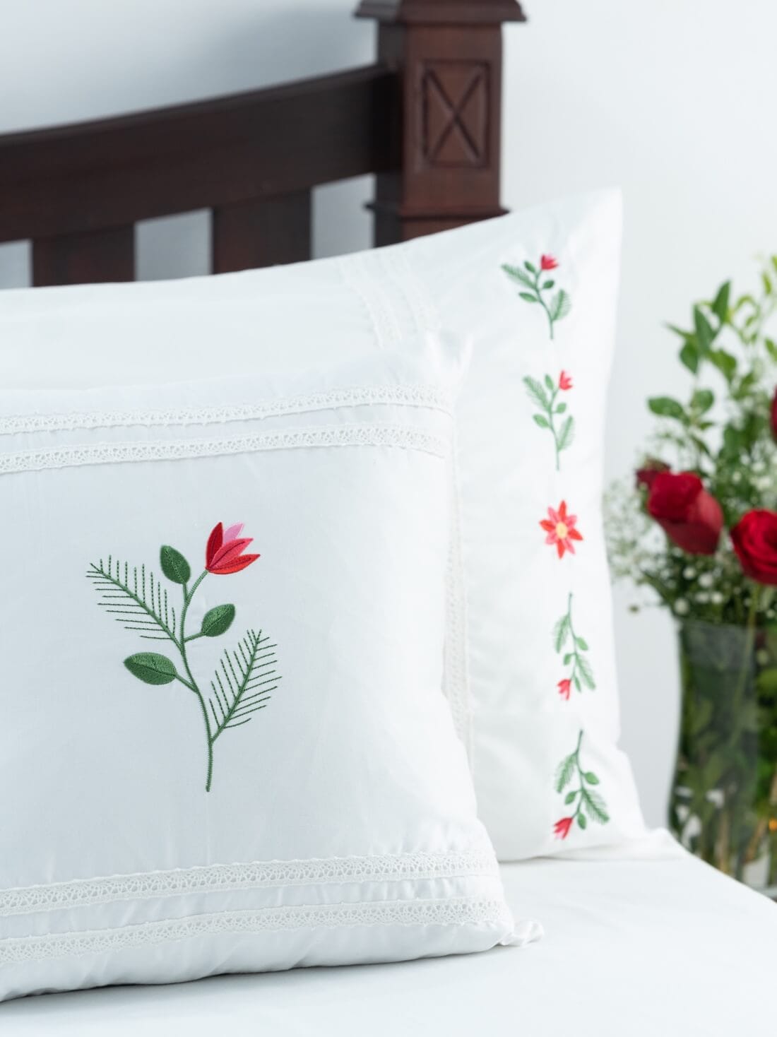Poinsettia Red Cushion Cover