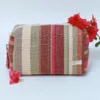 carmine red toiletry bag hand woven