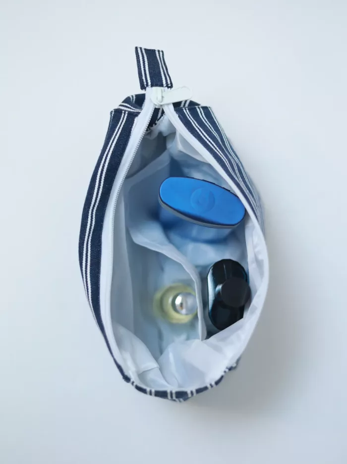 toiletry bag in blue