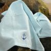 Malabar Coast Blue Waffle Bath Towel