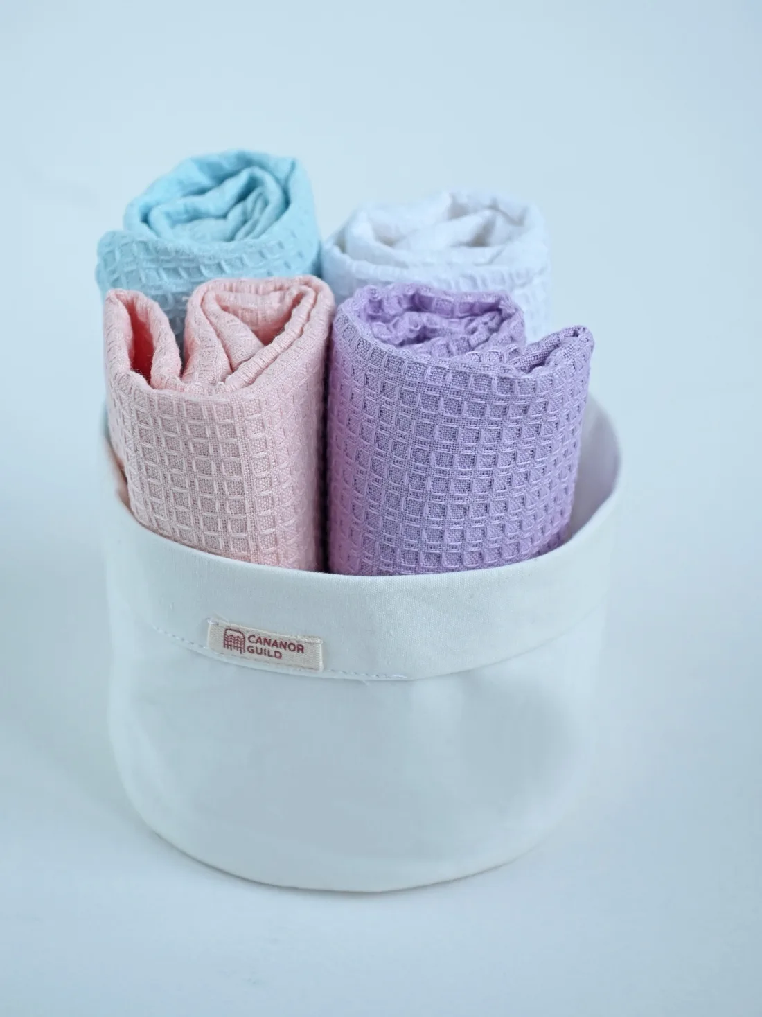 Floral Hues Waffle Hand Towels - Set of 4