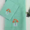 green waffle towels