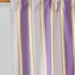 Lavender and Cream Handwoven Cotton Curtain - Image 3