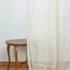 Ivory Cream Handwoven Sheer Cotton Curtain - Image 2