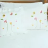 Bees and Blossom Embroidered Bed Sheet Set in Luxe 500TC - Image 2