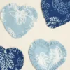 Ruffled Heart Block Printed Coasters - Set of 4