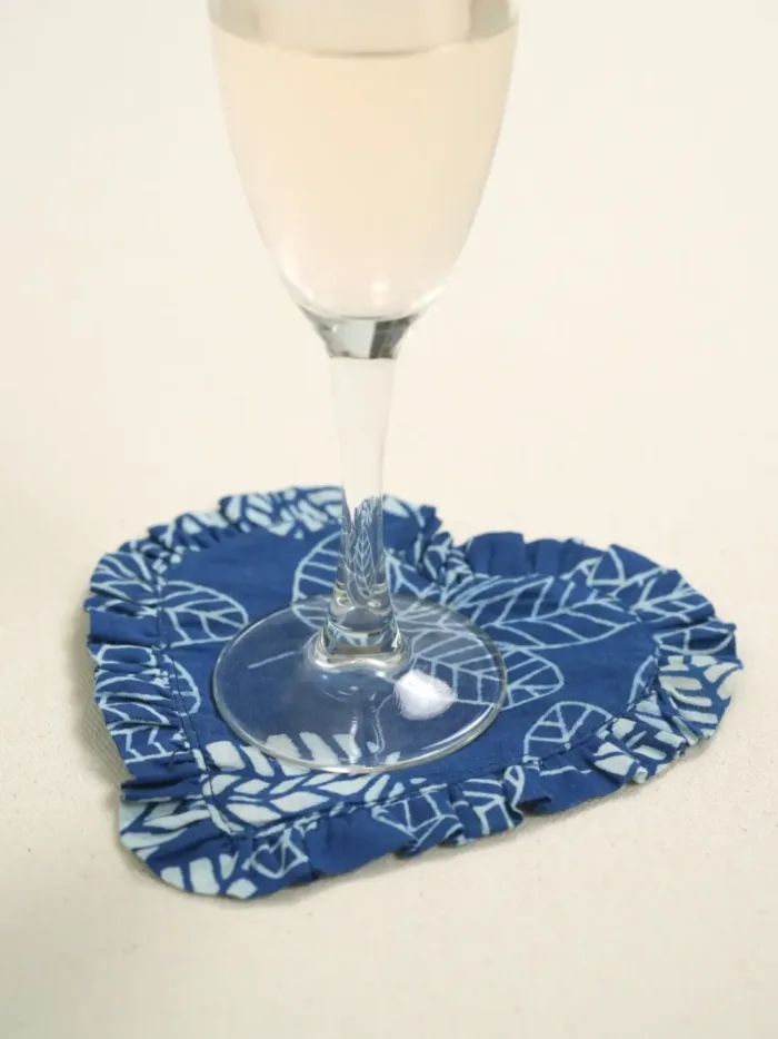 Ruffled Heart Block Printed Coasters - Set of 4 - Image 3