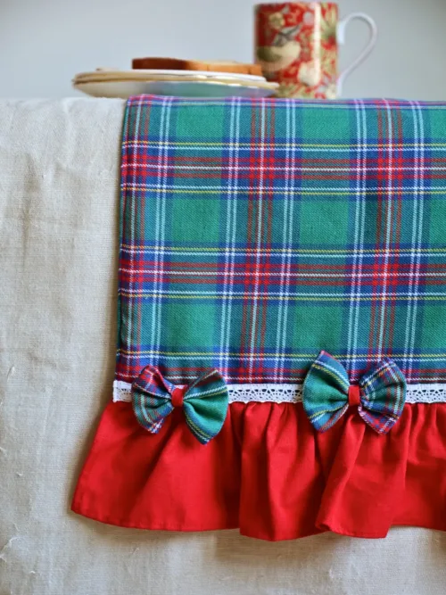 Hamilton Table Runner in Green tartan