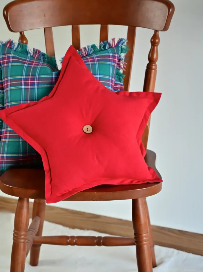 Festive Red Starburst Cushion