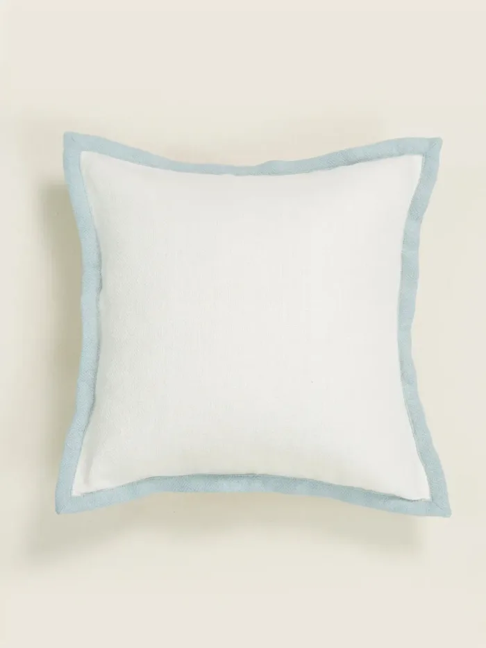 Ivory Tide Linen Twill Weave Cushion Cover