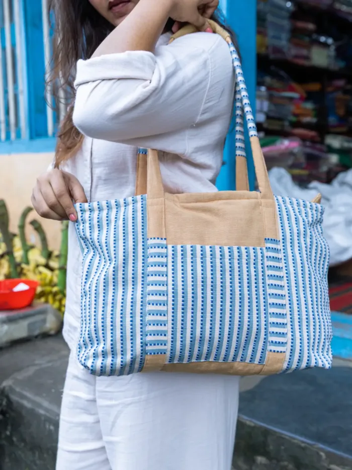 Lagoon Mist Cream Tote Bag