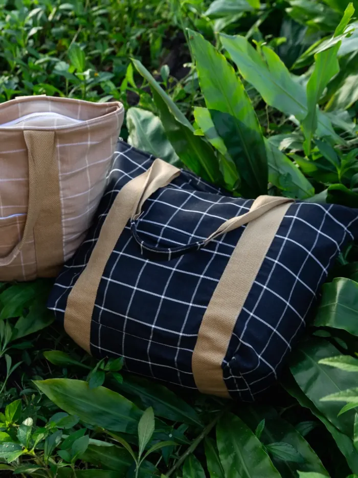 Black Pepper Checks Weekender Bag